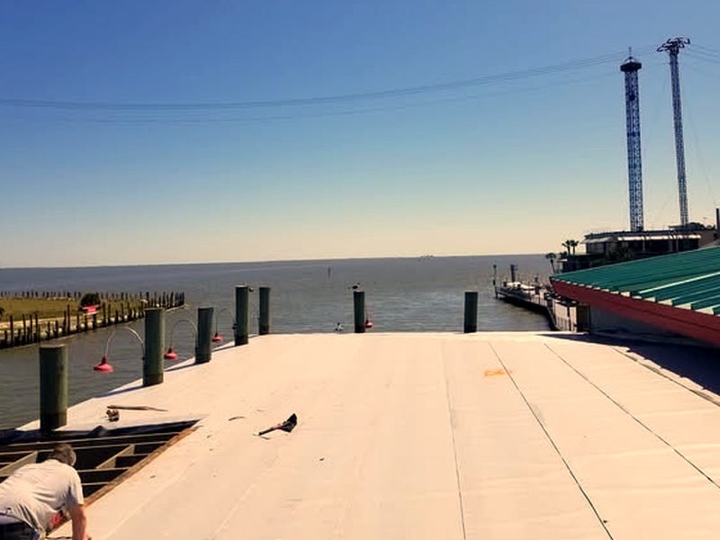 Commercial — Commercial waterfront deck and roof project, photo 1 of 2